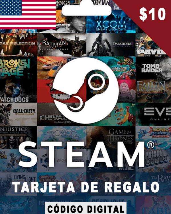 10 STEAM GIFT CARD USD